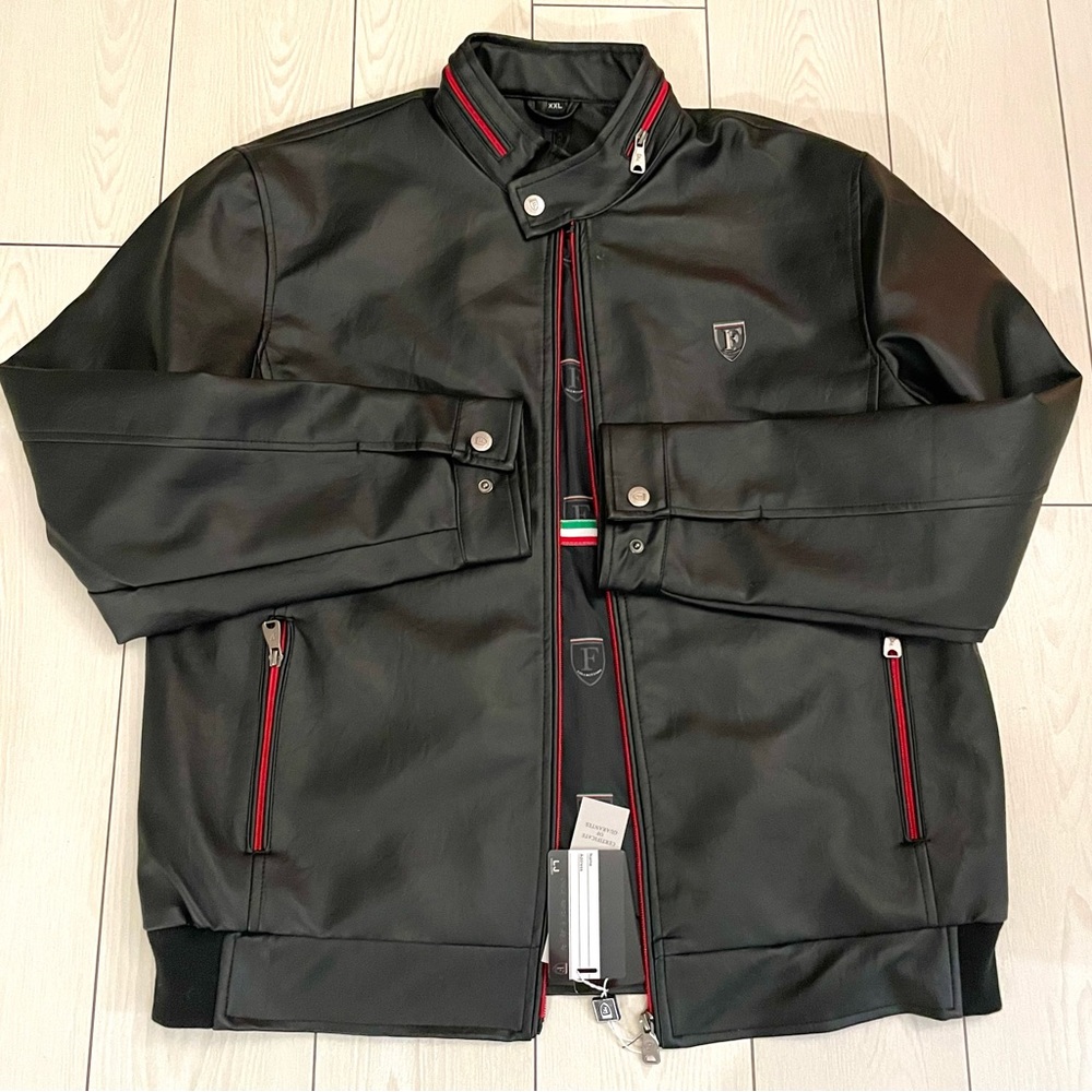 Ferrari Black Performance Jacket with Red Accents